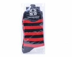 TSK1121 Red & Black Stripe T.U.K Men's Sock