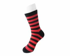 TSK1120 Womens Red & Black Stripe T.U.K Women's Sock