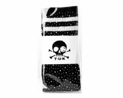 TSK1125 Womens Black Varsity Rhinestone Over-The-Knee Sock