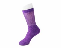 TSK1128 Womens Purple Ribbed Glitter Sock