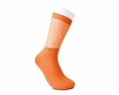Promo π TSK1129 π© Womens Orange Ribbed Glitter Sock β¨ 6 TSK1129 Womens Orange Ribbed Glitter Sock