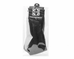 TSK1130 Womens Black Ribbed Glitter Sock
