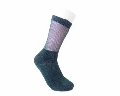 TSK1131 Green Ribbed Glitter Sock Womens