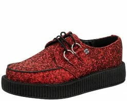 V8877 Ruby Red Glitter Creepers CLEARANCE