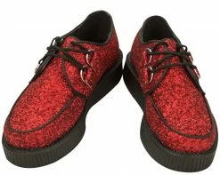 V8877 Ruby Red Glitter Creepers CLEARANCE