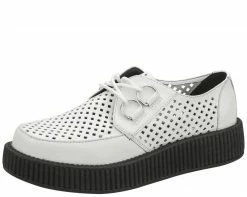V8882 CLEARANCE White Perf Creepers