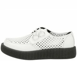 V8882 CLEARANCE White Perf Creepers