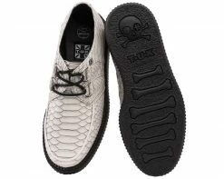 V9018 White Dragon Embossed Creepers