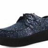 V9268 Creepers Black Jewels Glitter Creeper