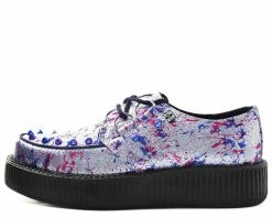 V9317 Silver Multi Paint Splash Spiked Creeper