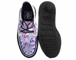 V9317 Silver Multi Paint Splash Spiked Creeper