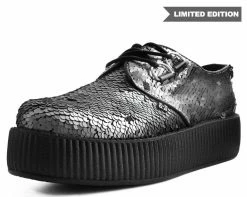 V9467 Gunmetal Two-Way Sequin Viva Mondo Creeper