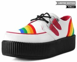 Footwear Shop 17 V9622 White & Rainbow Viva Mondo Creeper