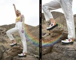 V9622 White & Rainbow Viva Mondo Creeper