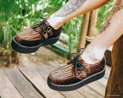 V9650 Brown Faux Animal Viva Mondo Creeper