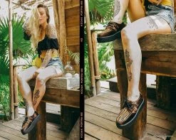 V9650 Brown Faux Animal Viva Mondo Creeper